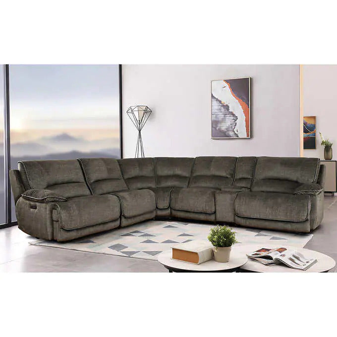 Redding 6-Piece Fabric Power Reclining Sectional