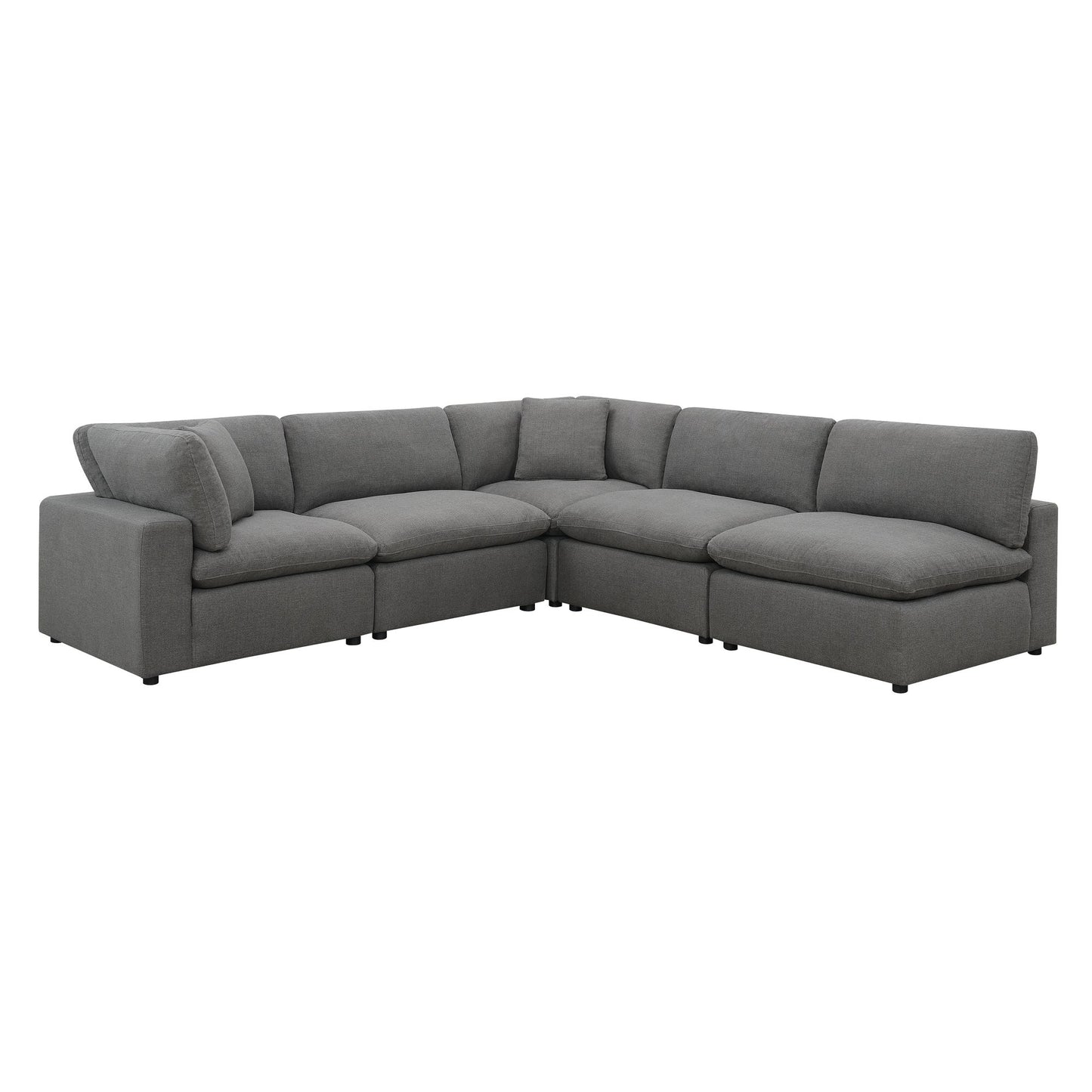 CLOUD 9 Sectional 5 Pc Garrison Charcoal