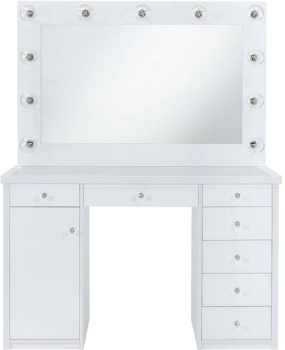 Amia Complete Dressing Table with Lightbulbs