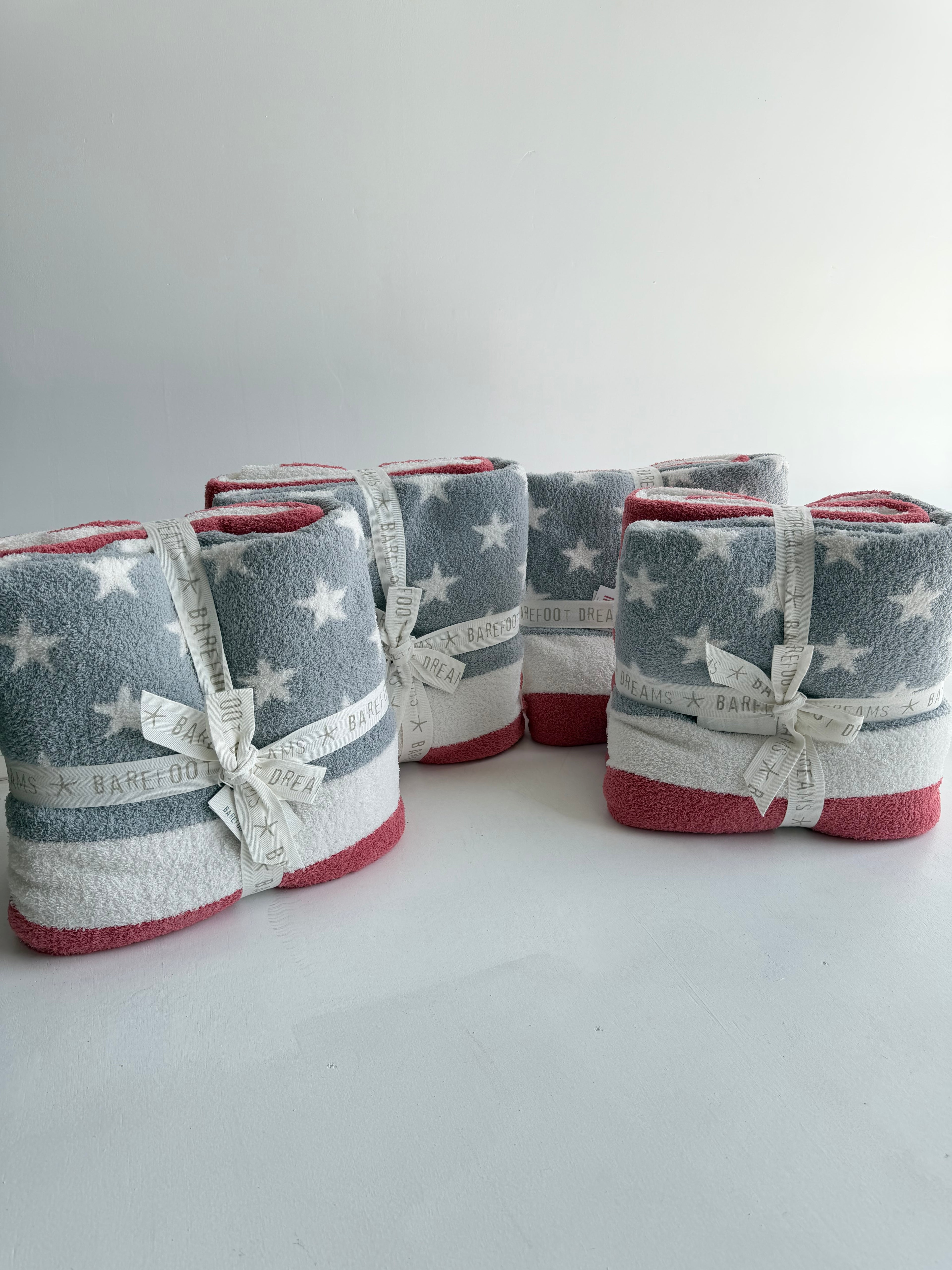 Barefoot Dreams Cozychic American Flag Blanket