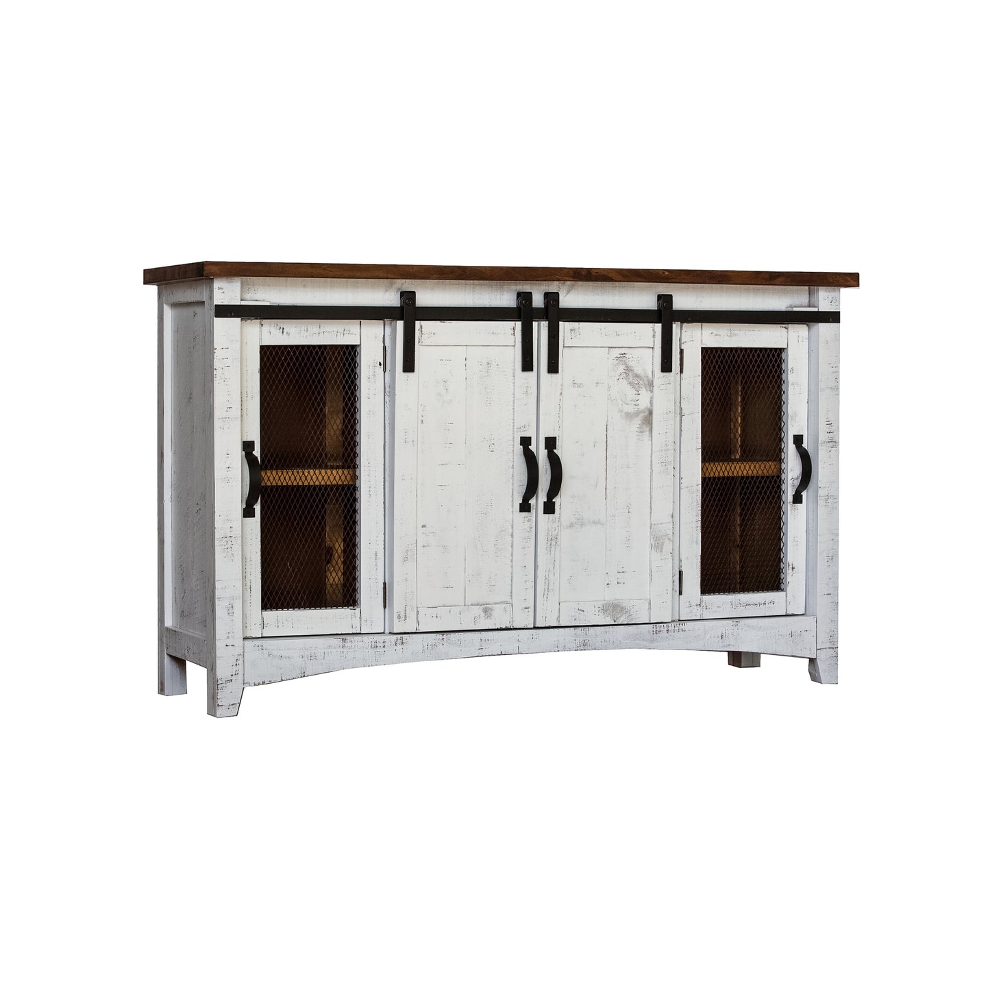 Hugo - Barn Door Tv Stand (WHITE)