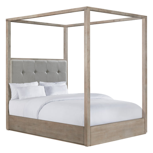 Arcadia Queen Canopy Bed In Grey