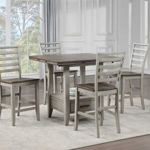 Abacus 5-Piece Counter Drop-Leaf Dining Set (Table & 4 Chairs)
