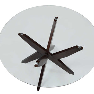 Amalie 5-Piece 48-inch Round Camel Dining Set