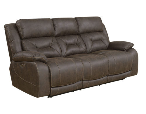 Aria Saddle Brown 3 Piece Dual Power Motion Set (Sofa, Loveseat & Chair)