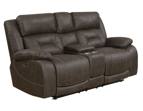 Aria Saddle Brown 3 Piece Dual Power Motion Set (Sofa, Loveseat & Chair)
