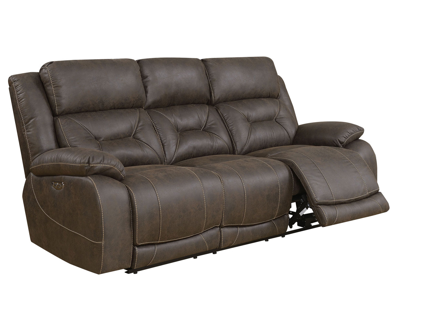 Aria Saddle Brown 3 Piece Dual Power Motion Set (Sofa, Loveseat & Chair)