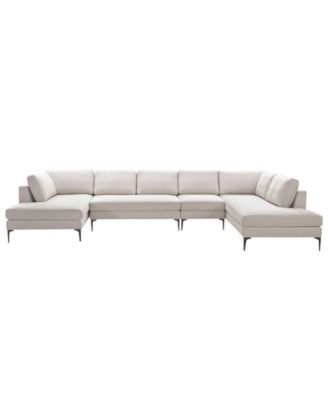 Evella Double Chaise Fabric Sectional