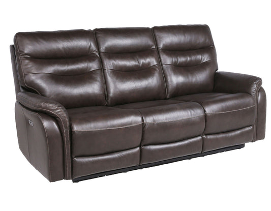 Fortuna Coffee 3-Piece Dual-Power Leather Reclining Set (Sofa, Loveseat & Chair)