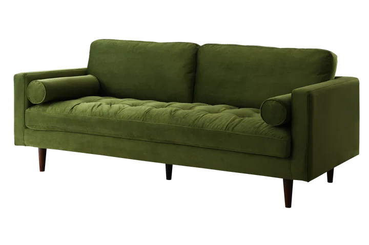 Roma Sofa in Green Velvet