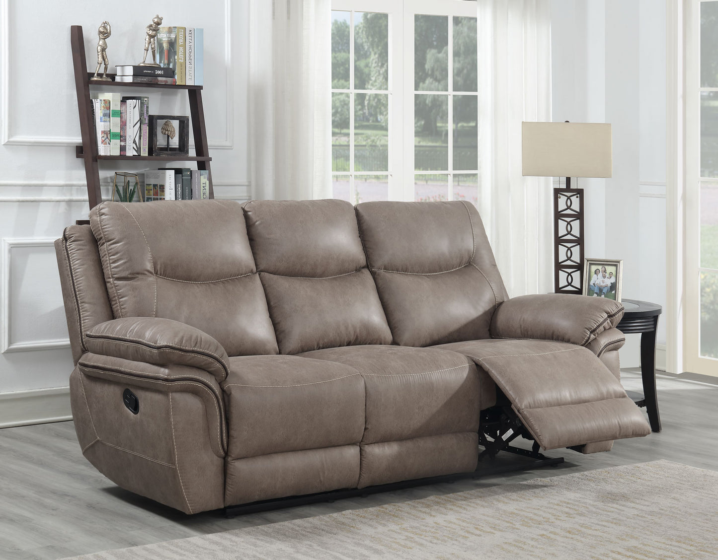 Isabella Sand 3 Piece Manual Motion Set(Sofa, Loveseat & Chair)