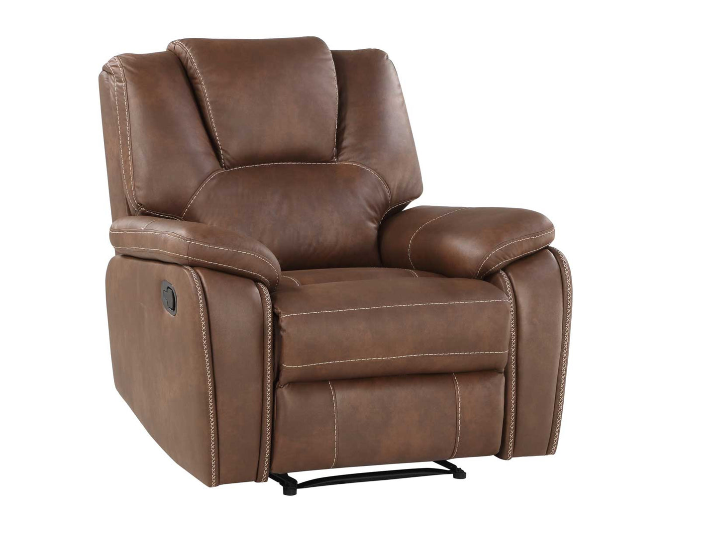 Katrine 3-Piece Manual Motion Set, Brown(Sofa, Loveseat & Chair)