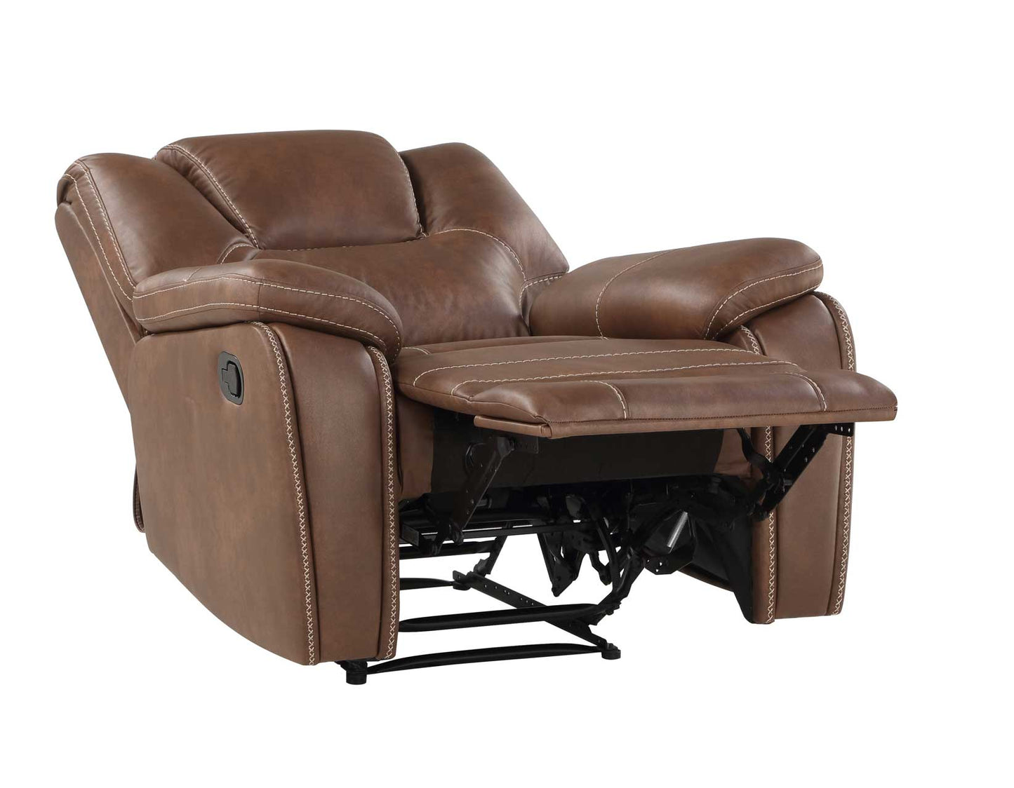 Katrine 3-Piece Manual Motion Set, Brown(Sofa, Loveseat & Chair)