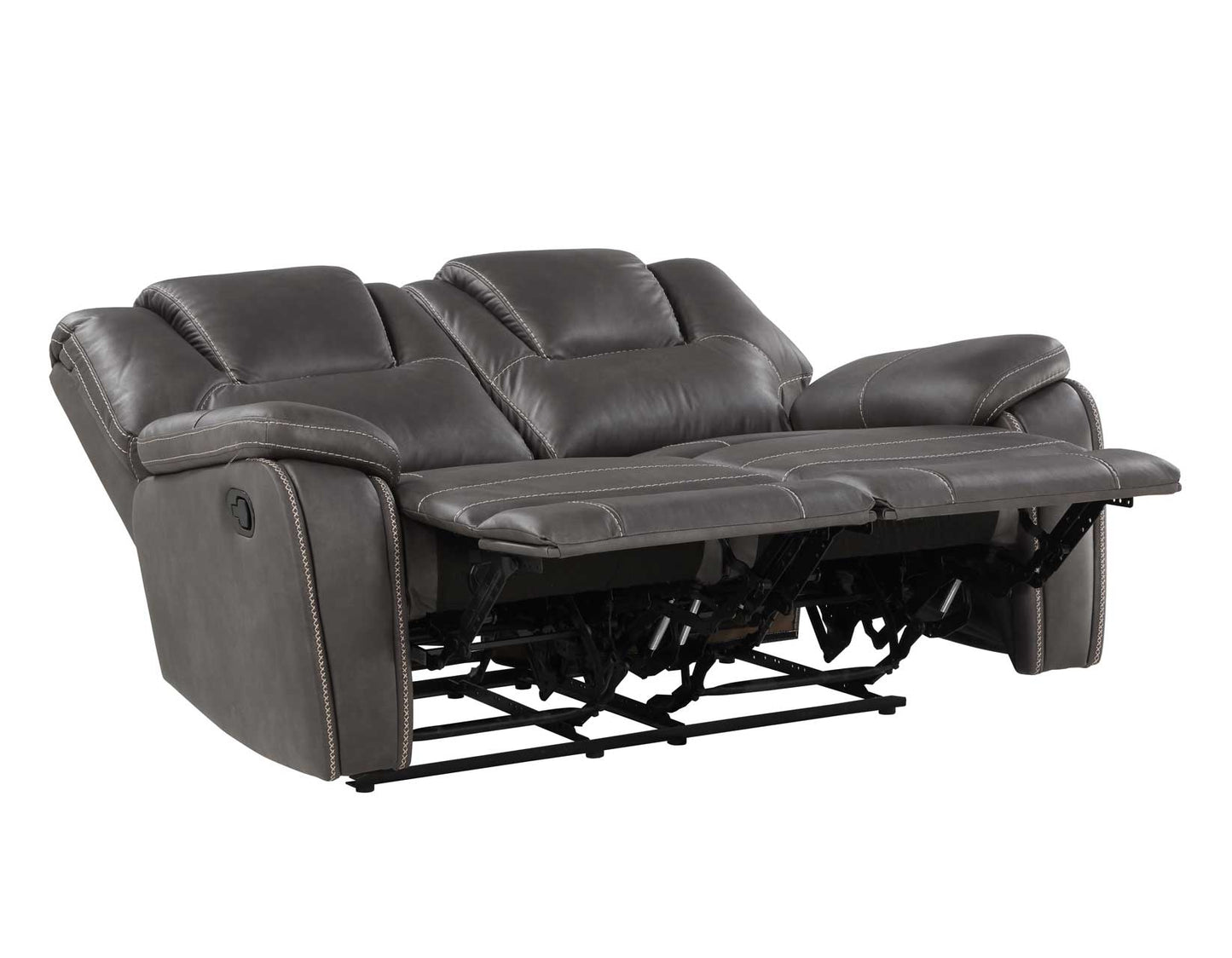 Katrine 3-Piece Manual Motion Set, Charcoal (Sofa, Loveseat & Chair)