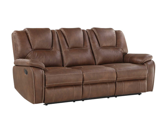 Katrine 3-Piece Manual Motion Set, Brown(Sofa, Loveseat & Chair)