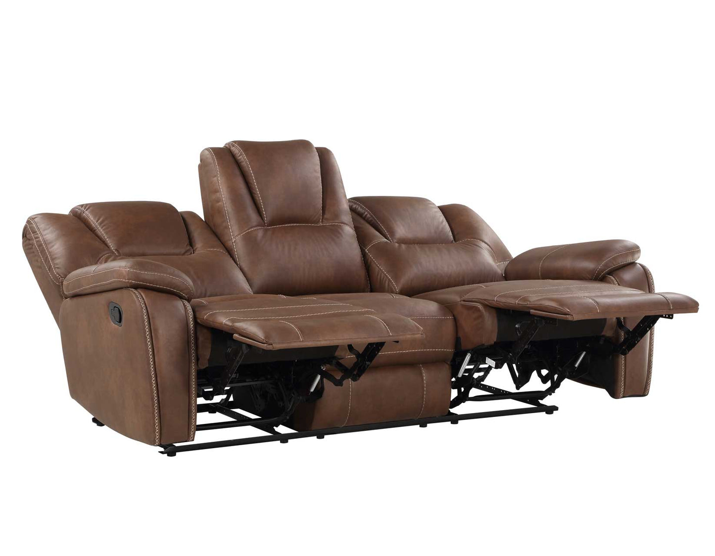 Katrine 3-Piece Manual Motion Set, Brown(Sofa, Loveseat & Chair)