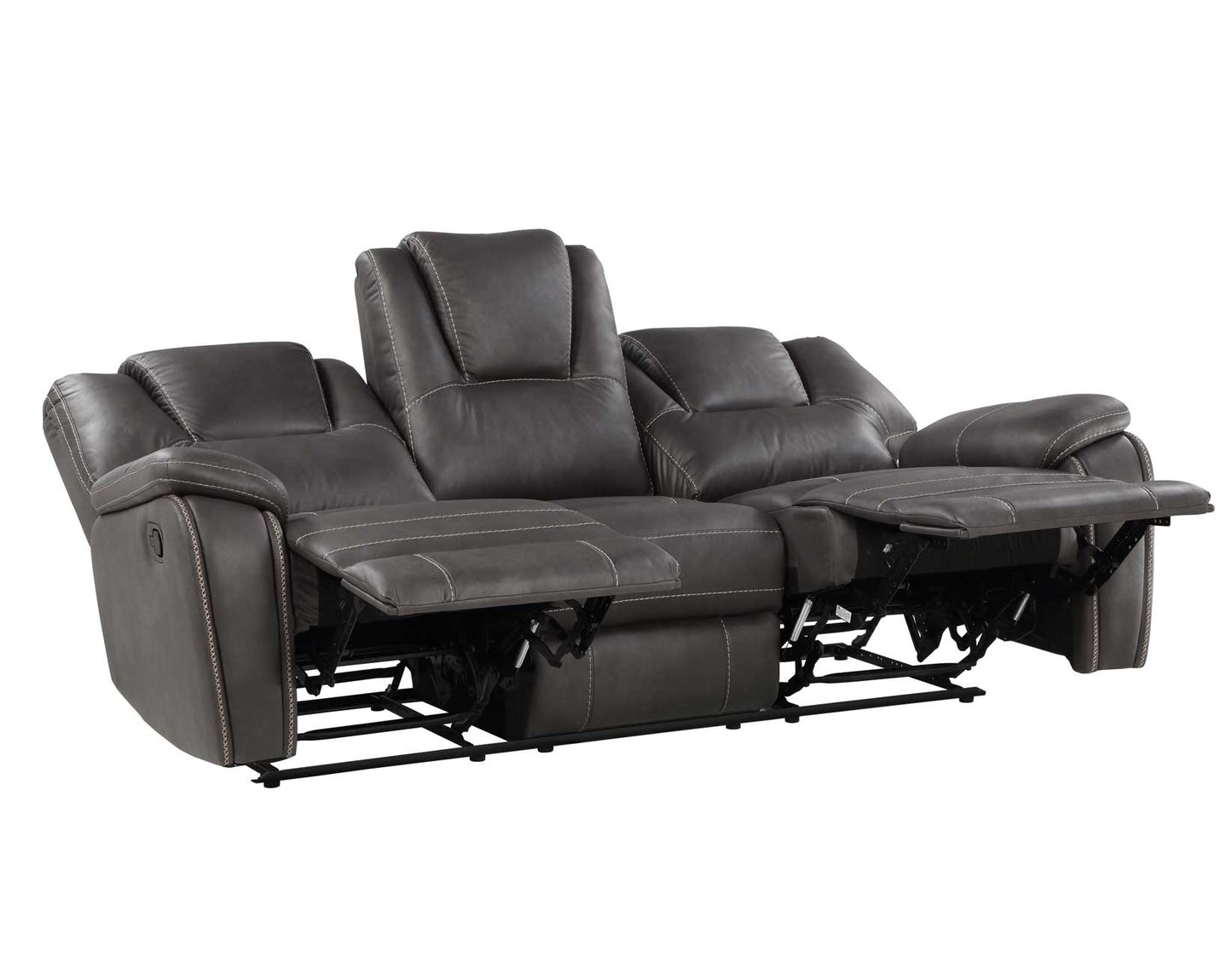 Katrine 3-Piece Manual Motion Set, Charcoal (Sofa, Loveseat & Chair)