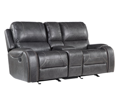 Keily Grey 3 Piece Manual Motion Set (Sofa, Loveseat & Chair)