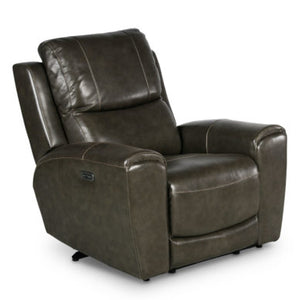 Laurel Grey 3-Piece Dual-Power Leather Motion Set (Sofa, Loveseat & Chair)