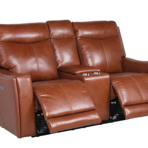 Natalia Coach 3-Piece Dual-Power Leather Motion Set (Sofa, Loveseat & Chair)