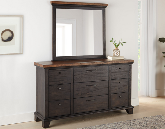 Bear Creek Dresser and Mirror, Brown