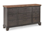Bear Creek Dresser and Mirror, Brown