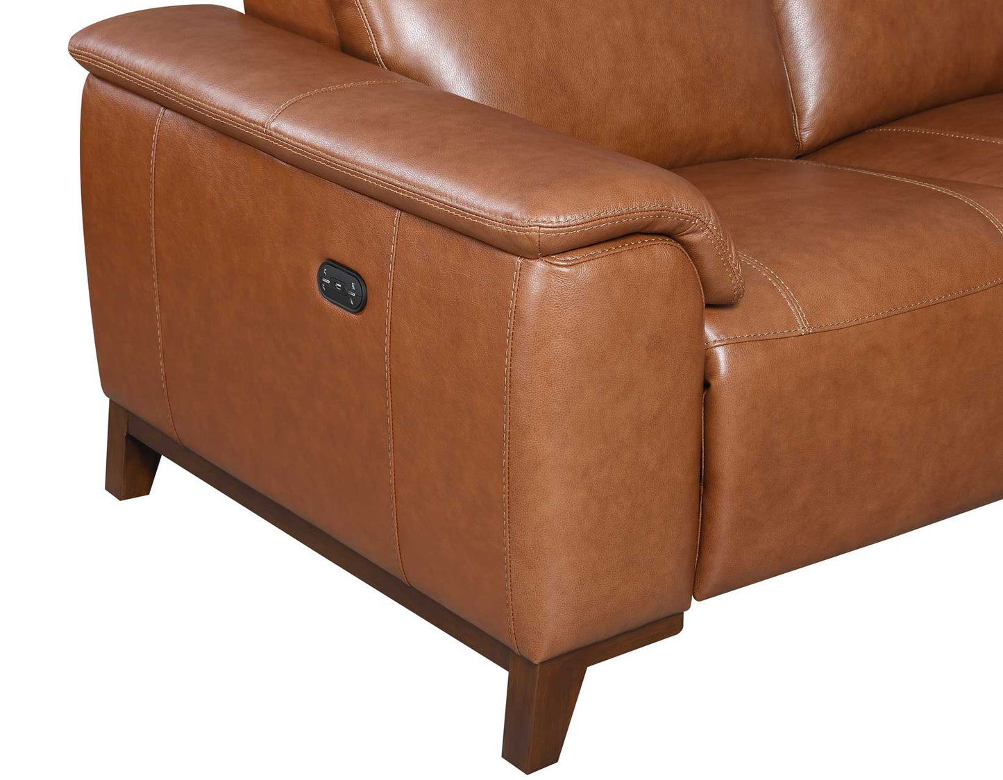 Bergamo Dual-Power Leather Reclining Sofa