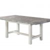 Canova 78-inch Gray Marble Top Dining Table