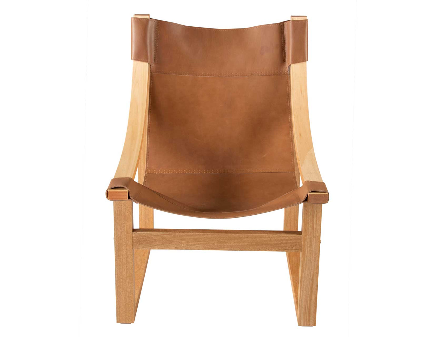 Lima Sling Chair, Natural Leather with Natural Frame