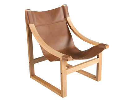 Lima Sling Chair, Natural Leather with Natural Frame