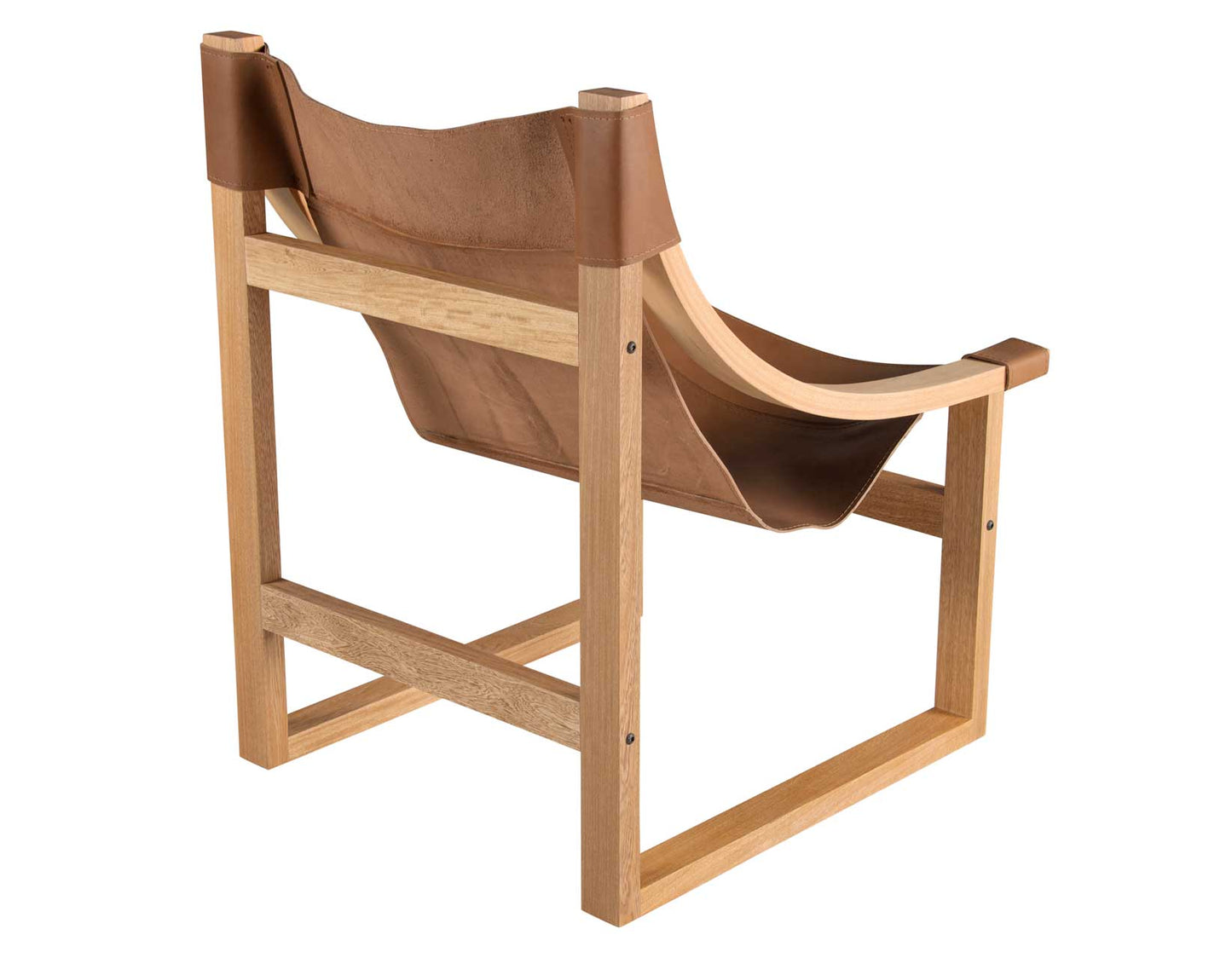 Lima Sling Chair, Natural Leather with Natural Frame