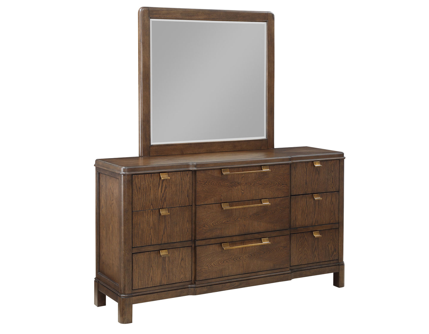 Milan 4-Piece King Bedroom Set (King Bed, Nightstand, Dresser/Mirror)