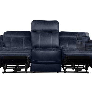 Valencia 3-Piece Dual-Power Ocean Blue Reclining Set (Sofa, Loveseat & Chair)