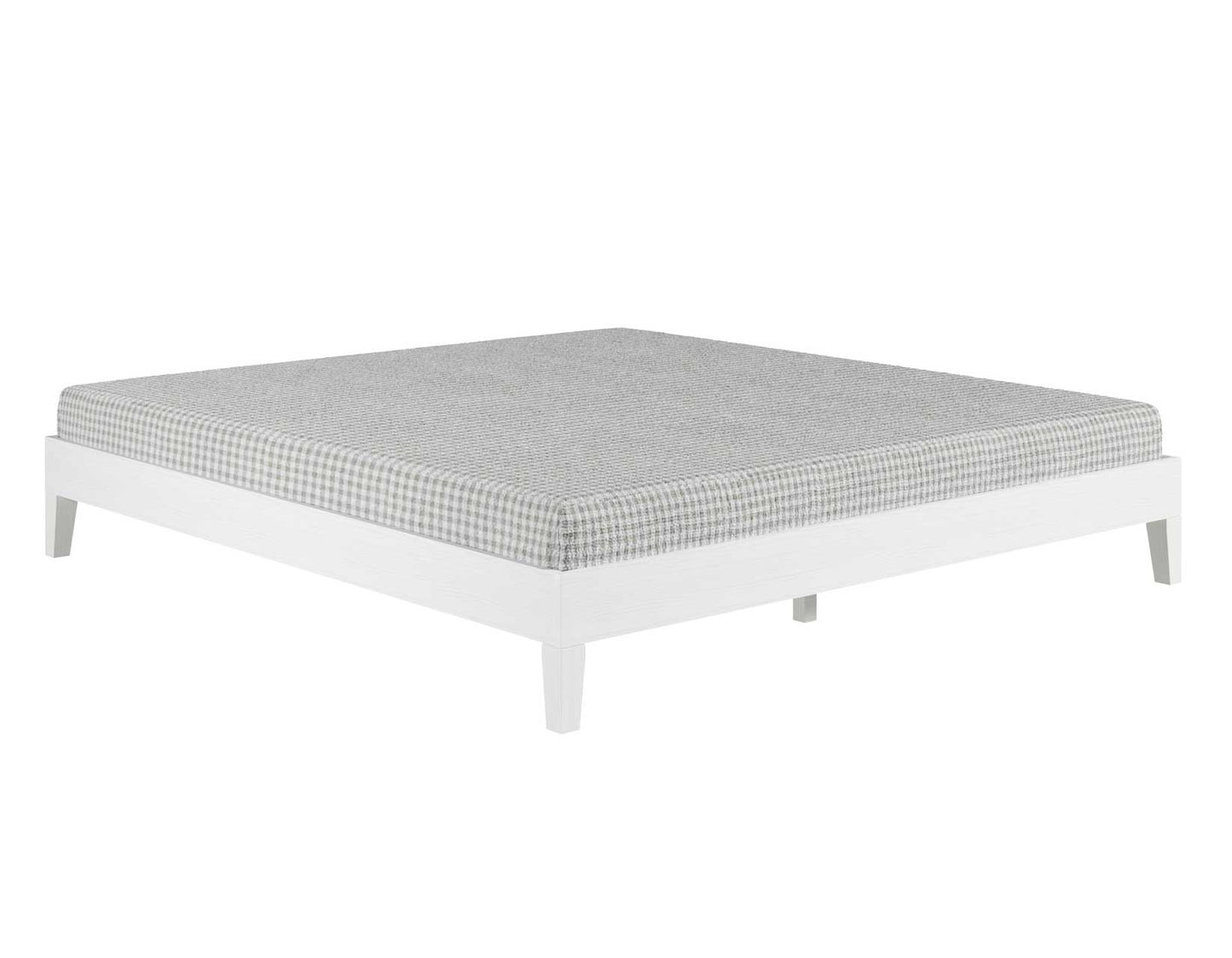 Nix King Platform Bed, White