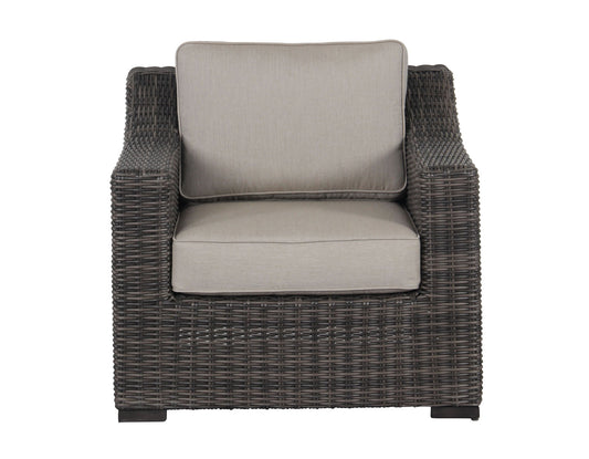 Jones Lounge Chair with Half-Round Resin Wicker