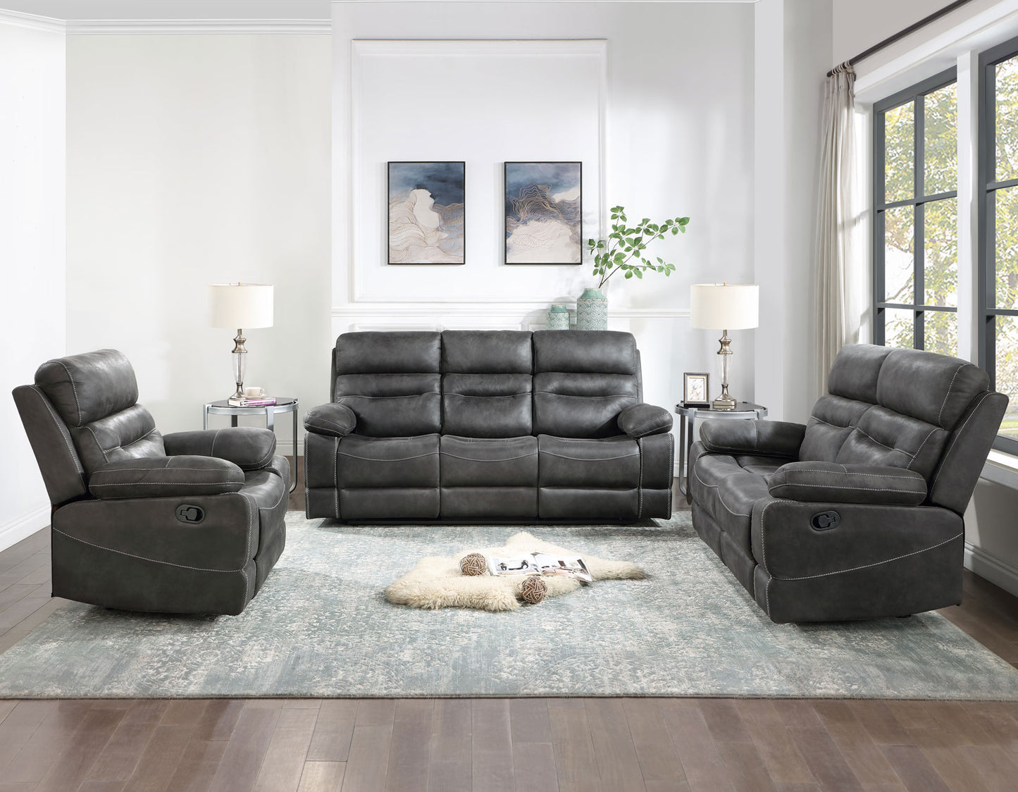 Rudger 3-Piece Manual Reclining Set