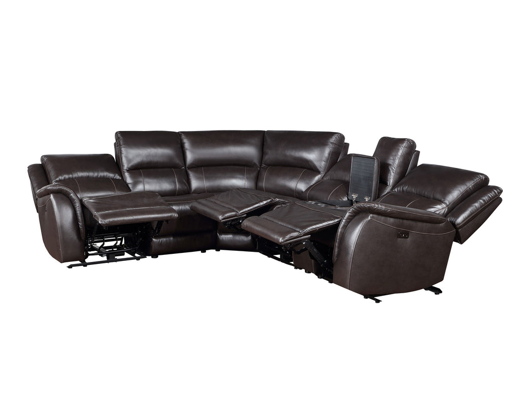 Alexandria Leather 6-Piece Power Reclining Set