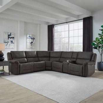 Carlin Fabric Dual Power Sectional
