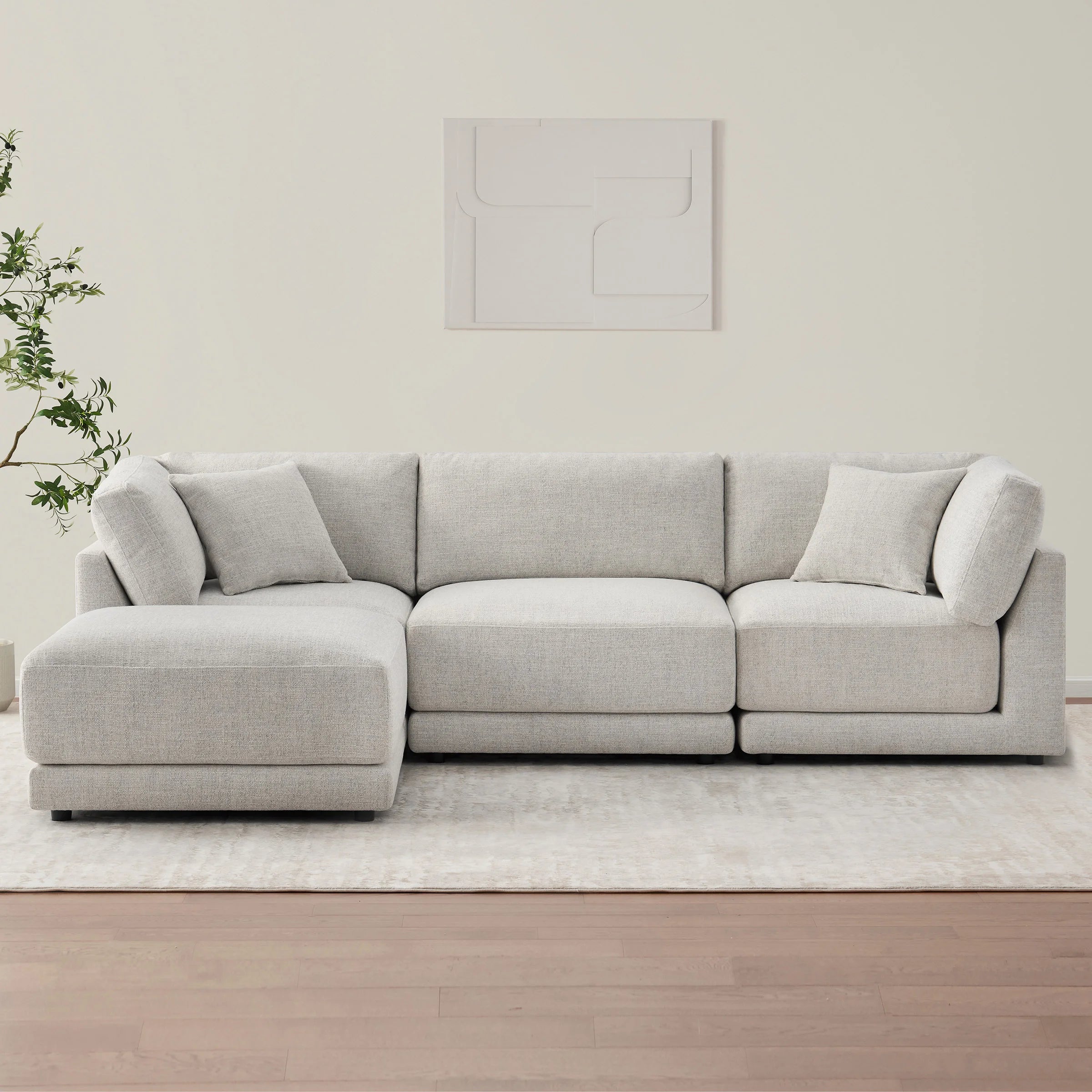 DAYNA 4-PIECE FABRIC MODULAR SECTIONAL