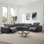 Karson Leather Power Reclining Sectional