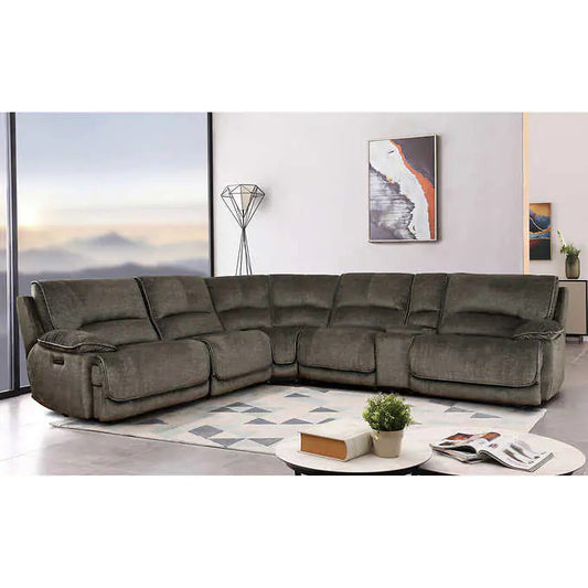 Redding 6-Piece Fabric Power Reclining Sectional