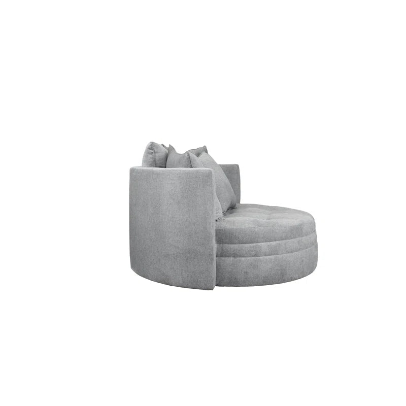 Kennedy 64" Wide Polyester Barrel Chair - We Live Cozy