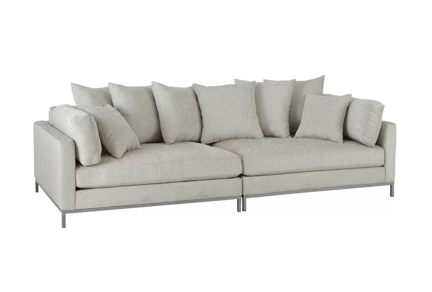 Veda 118" Square Arm Sofa with Reversible Cushions - We Live Cozy