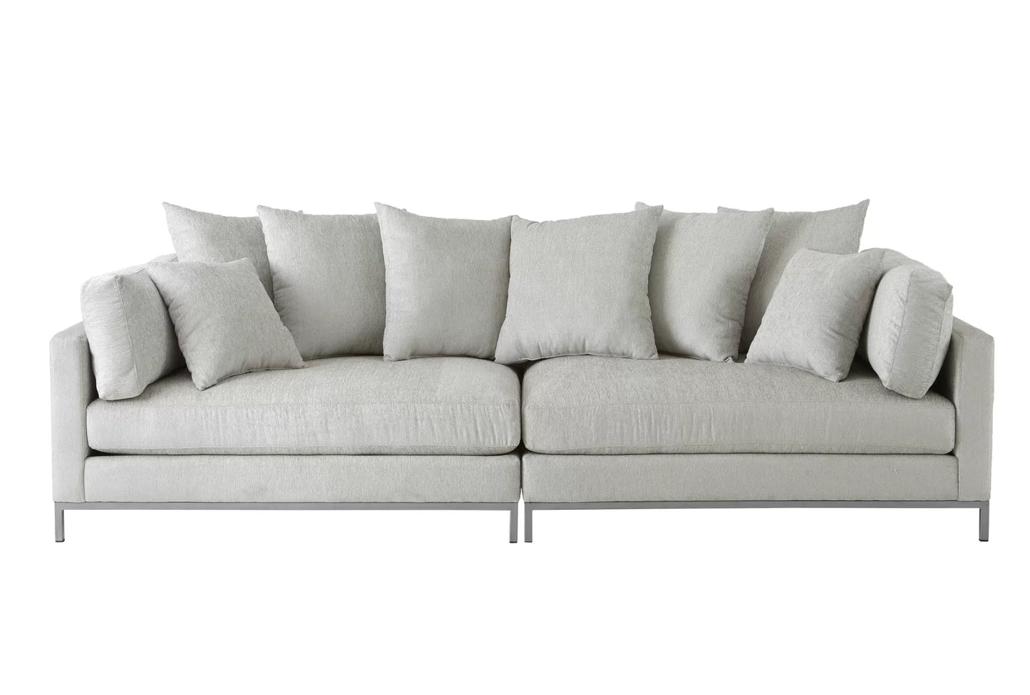 Veda 118" Square Arm Sofa with Reversible Cushions - We Live Cozy