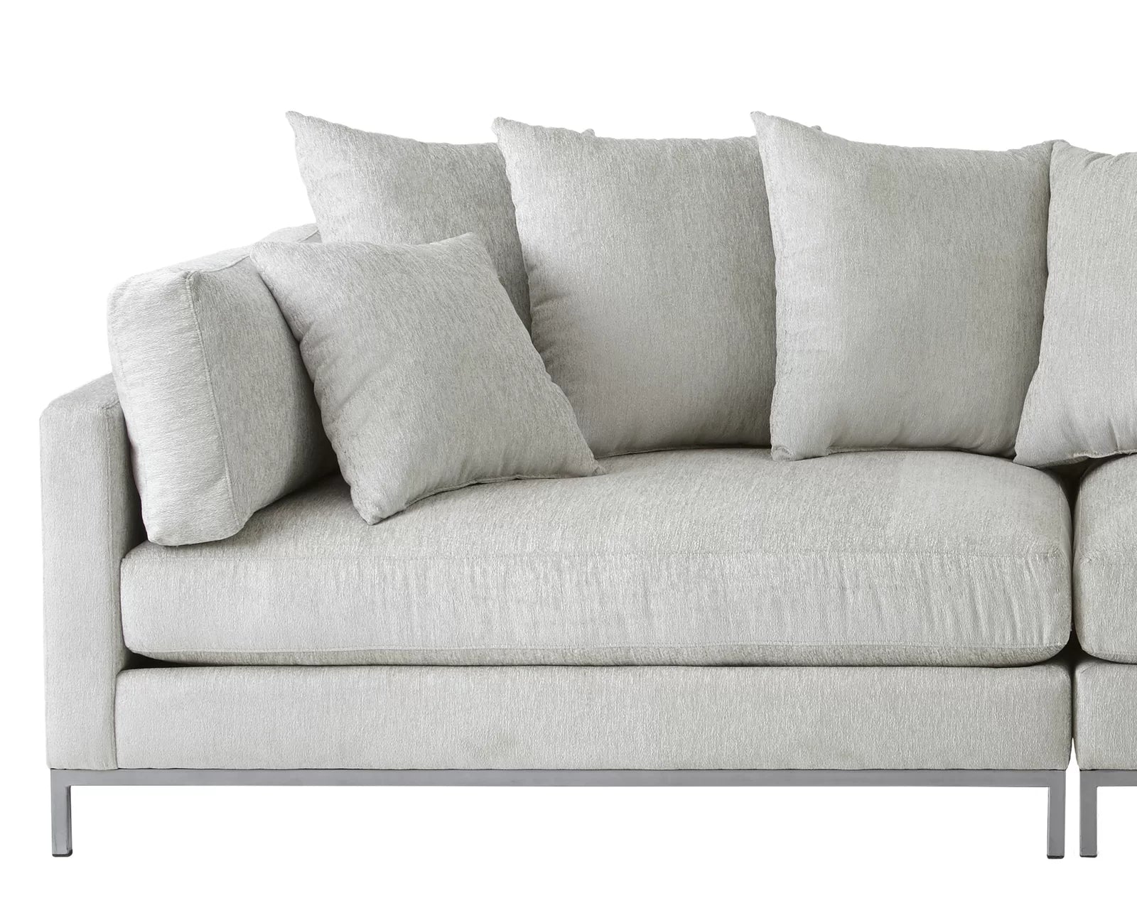 Veda 118" Square Arm Sofa with Reversible Cushions - We Live Cozy